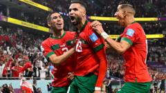 Morocco players celebrate