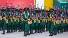 Военный парад в Мьянме