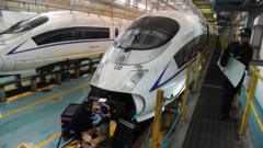 Ilustrasi pembuatan kereta cepat di China