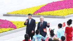 2019年4月29日，习近平在北京人民大会堂为瑞士联邦主席毛雷尔举行欢迎仪式。