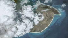 Citra satelit letusan Hunga Tonga-Hunga Ha'apai