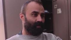 Mohammed Dawood doing a TV interview with the BBC at a Rafah hospital