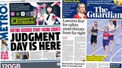 The Papers: ‘Judgment day is here’ and ‘lawyers fear for safety’