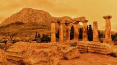 Афины окутала оранжевая пыль Сахары