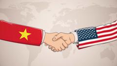 Hình minh họa quan hệ Việt Nam - Hoa Kỳ