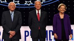 Sanders, Biden and Elizabeth Warren