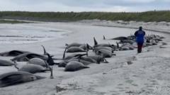 Whole pod of 77 whales die in ‘biggest mass stranding in decades’