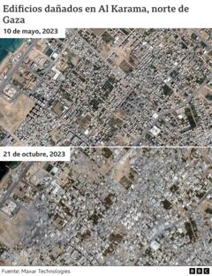 Edificios dañados en Al Karama