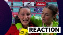 'She has to party!' Earps interrupts Toone's BBC Sport interview
