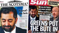 Scotland's papers: Yousaf 'on brink' as green deal ends