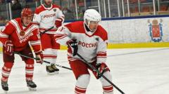 Путин и Лукашенко у хокејашком окршају
