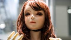 Robot humanoid bernama Shiorin di Pameran Robot Internasional 2019, Tokyo