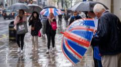 UK economy fails to grow during wet April