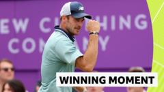Watch the moment USA's Paul wins Queen's 2024