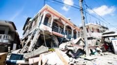 A view of the damage caused by a 7.2 magnitude earthquake in Les Cayes
