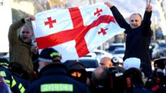 Протестующие в Тбилиси