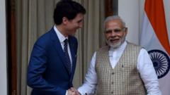 Justin Trudeau y Narendra Modi