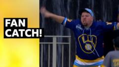 'That's awesome' - Brewers fan celebrates catch in crowd