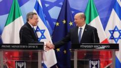 İtalya Başbakanı Draghi ve İsrail Başbakanı Bennett