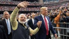 Narendra Modi said Donald Trump attend a mass rally in Texas