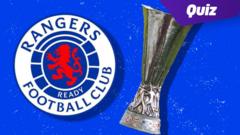 Rangers badge, Europa League Cup.