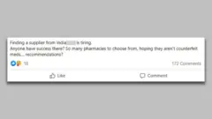Member of a pro-ivermectin Facebook group asks for advice on how to buy ivermectin online from India