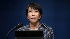 Japan's prime minister Sanae Takaichi speaks during a press conference