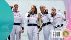 GB win 'historic' quad sculls gold with dramatic photo finish