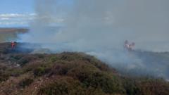 Huge moorland fire was likely caused by barbecue