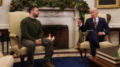 Joe Biden meets with Ukraine's President Volodymyr Zelenskiy in the Oval Office