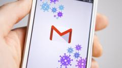 A smartphone showing the Gmail logo