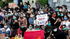 지난 10월 파키스탄 남부도시 카라치에서 여성들이 성폭력에 반대하는 시위를 벌이고 있다