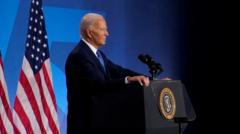 Key moments as Biden spars with reporters and fumbles twice