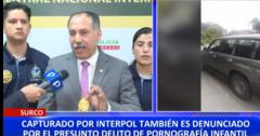 El coronel de la Policía peruana, Aldo Ávila, informa a los medios de la detención de Eddie.