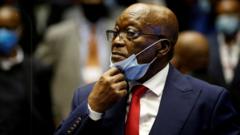 South Africa's former President Jacob Zuma at his trial