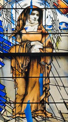 Vitral de la santa Edith Stein, ahora Santa Teresa Benedicta de la Cruz