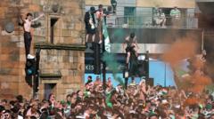 Call for organised football celebrations after Celtic disorder