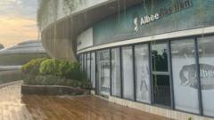 Locales comerciales abandonados.