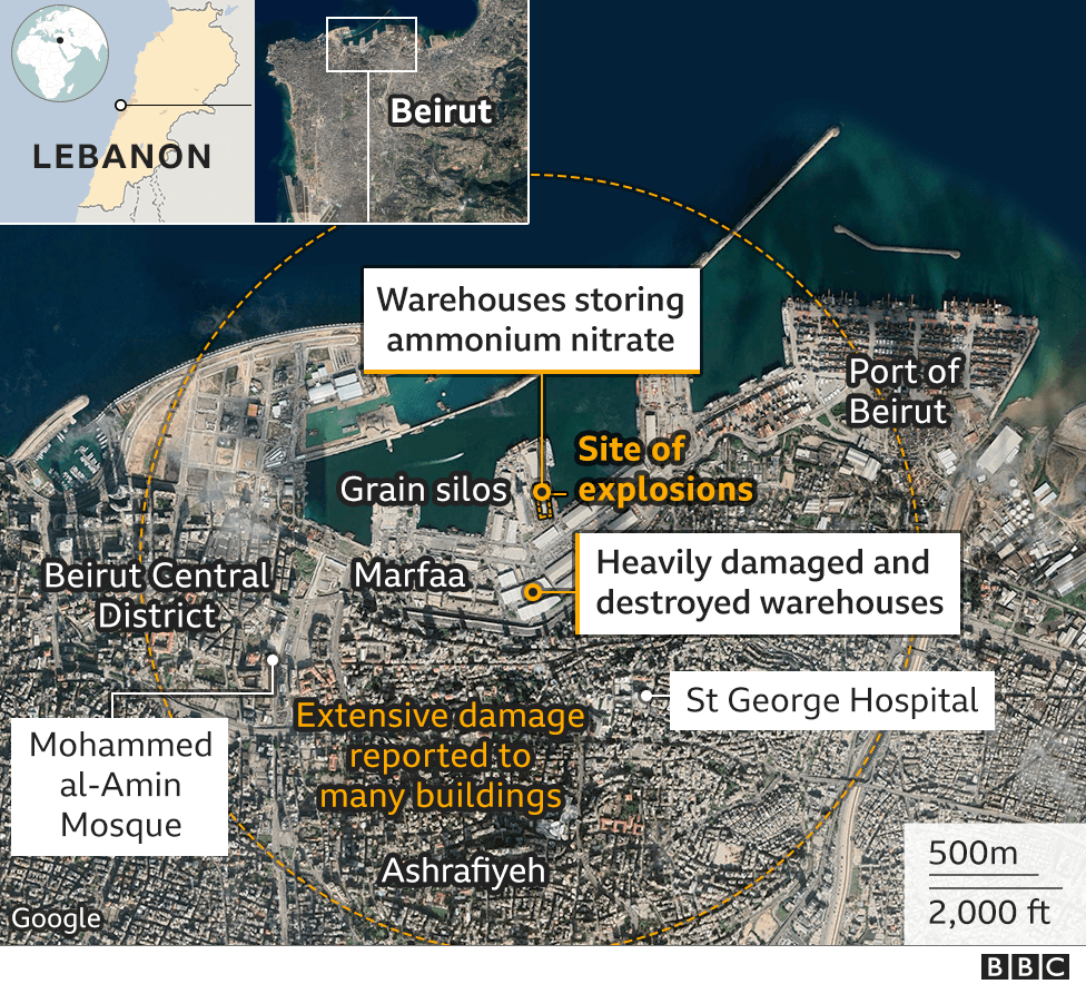 Beirut Explosion What We Know So Far Bbc News 