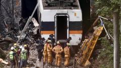 Train wreck and rescue crews