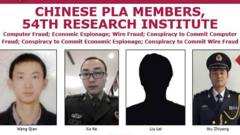 A picture of the wanted poster for the four Chinese men