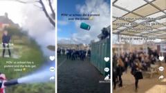 Protestolarla ilgili TikTok'tan ekran görüntüleri