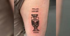 Confident England fan gets ‘Euro winners’ tattoo early
