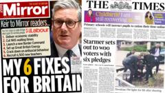 The Papers: Starmer's six pledges and Slovak PM shot