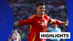 Highlights: Spain ease past Croatia in Group B opener