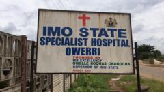 Signpost of di specialist hospital for Imo state