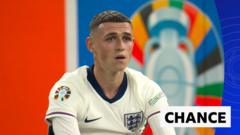 Foden goes close for England before half-time