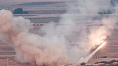 Turkish forces fire a missile towards Syria. Photo: 15 October 2019