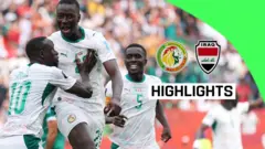 Senegal players celebrate
