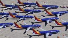 Boeing 737 Max 8 jets belonging to SouthWest Airlines